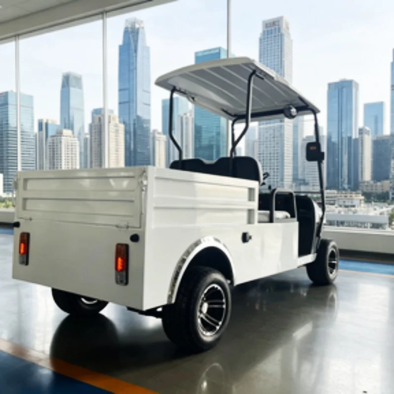 2026 New Energy Off-Road Utility Vehicle Electric Golf Cart 4 Passenger Club Golf Cart 12-Inch Off-Road Tires Rear Cargo Box