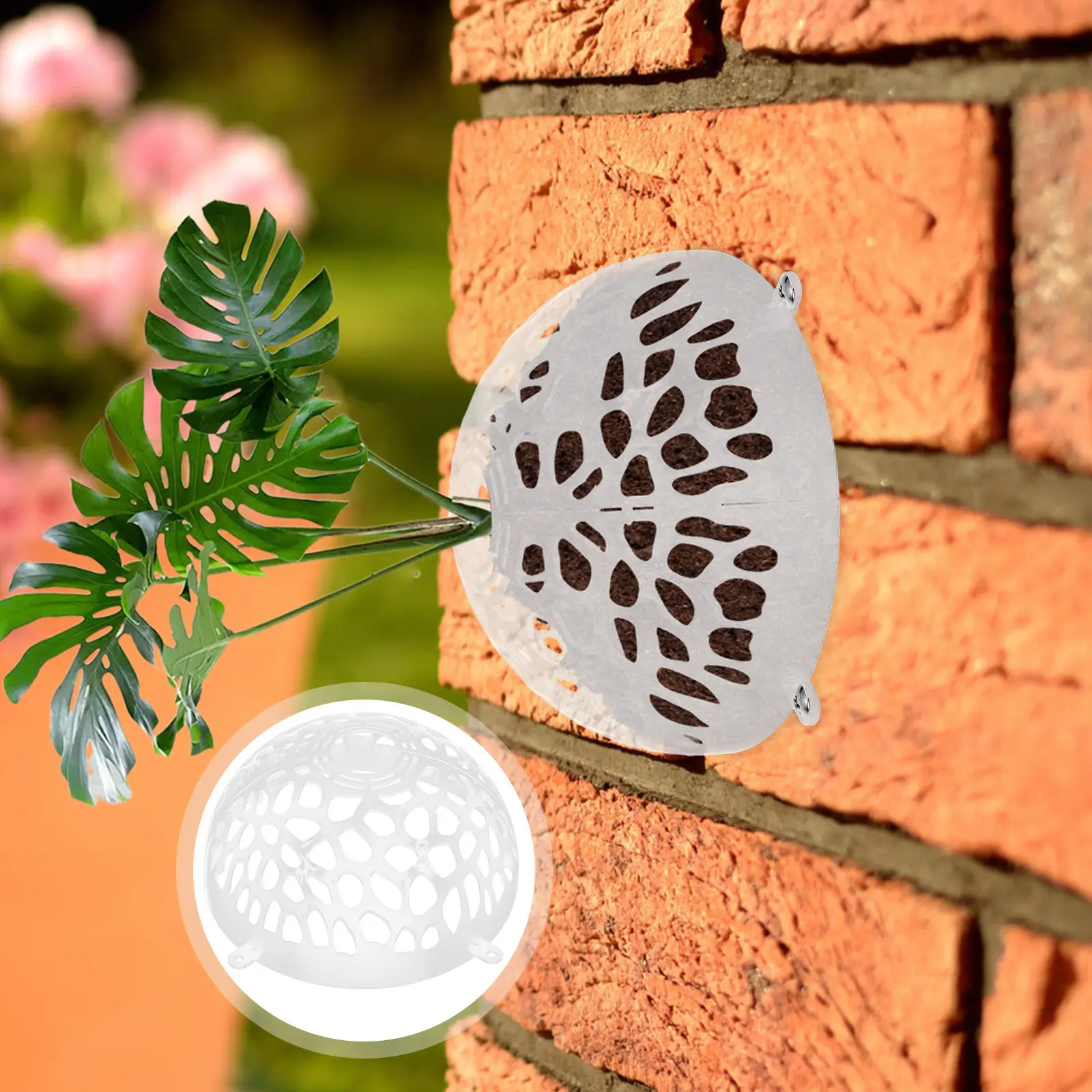 1Set Planting Cover Split Design Plastic Soil Protective Cover Breathable Floral Air Vent Plant Soil Fixing Cap for Aquatic