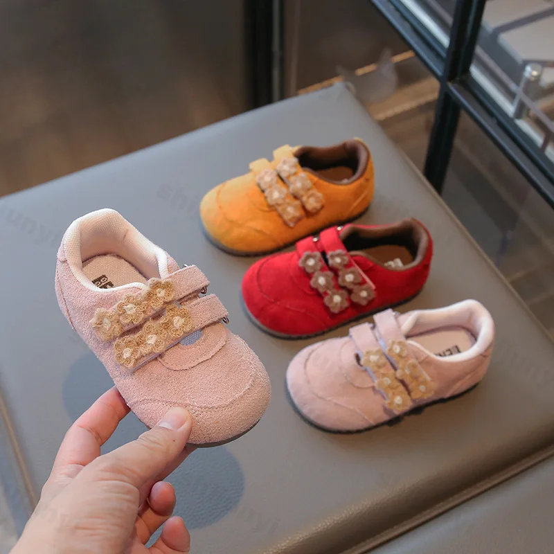 

Children's Sweet Flower Design Shallow Mouth Single Shoes 2025 Autumn Girls' Comfortable Versatile Fashion Casual Princess Flats