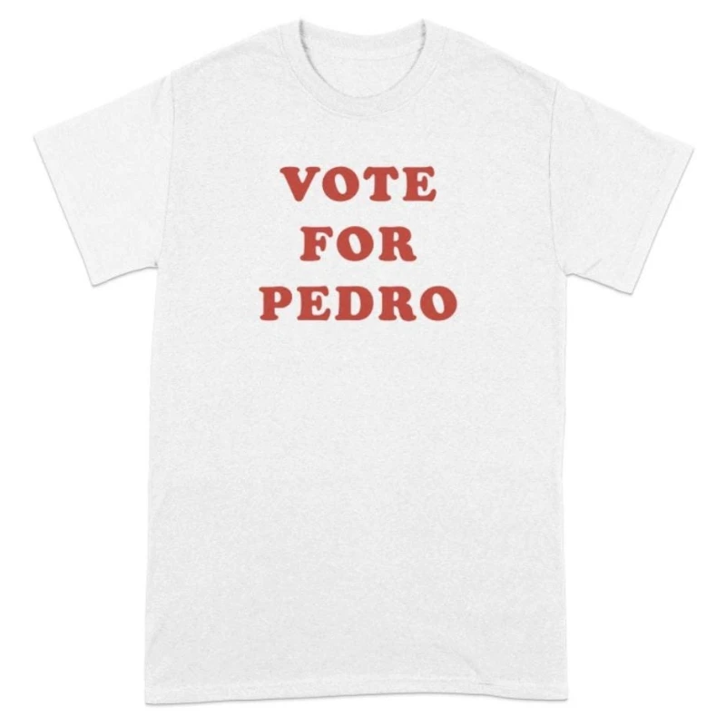 Autumn Napoleon Dynamite Vote for Pedro TShirt Fashionable Streetwear Breathable Causal Short Sleeve Cotton Men's Clothing Top