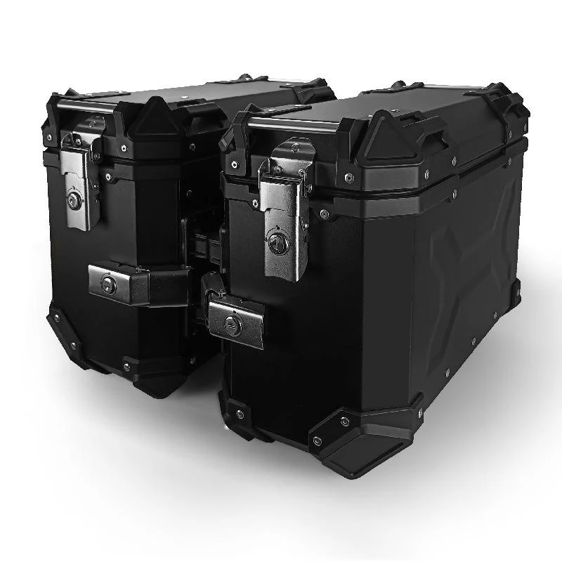 

Hot Selling 46l F2-moto Side Box Storage Lage Cases Black Motorcycle Saddle Bag