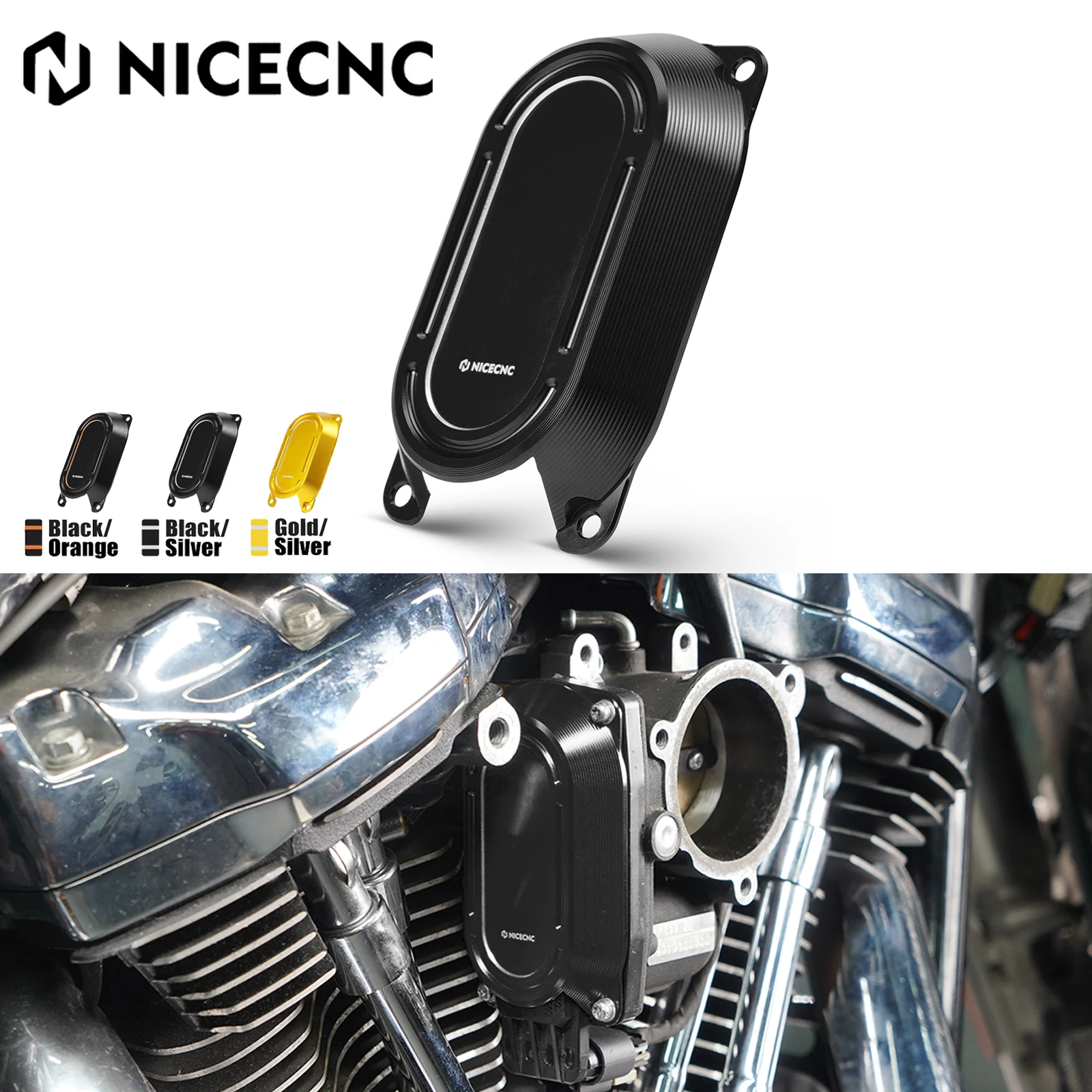

For 2017-2024 Harley Road King FLHP FLHRXS Throttle Body Cover Street Glide FLHX Road Glide FLTRX Electra Glide Ultra Limited