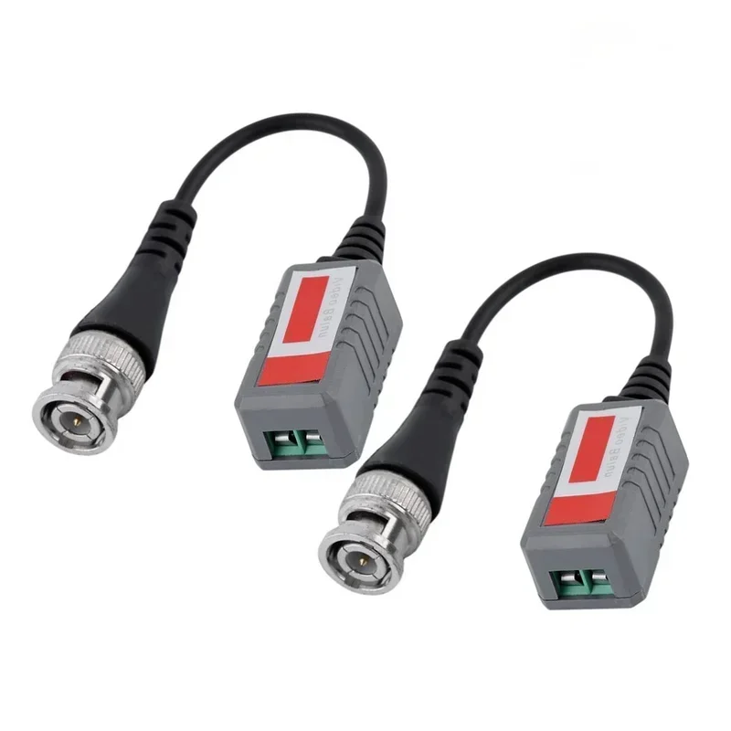 جهاز إرسال واستقبال فيديو سلبي بقناة واحدة لـ Balun، كابل CAT5، موصل BNC CCTV، لون أسود، متين
