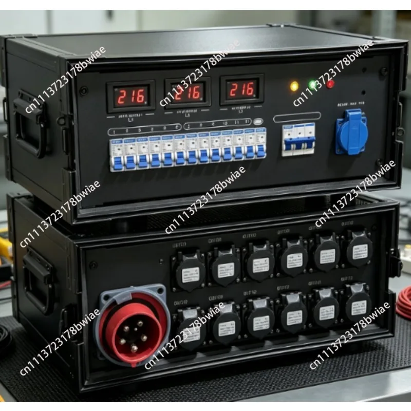 12 way 24 way 16A water-proof power supply stra-ight through box, aviation plug distribution cabinet, stage silicon box