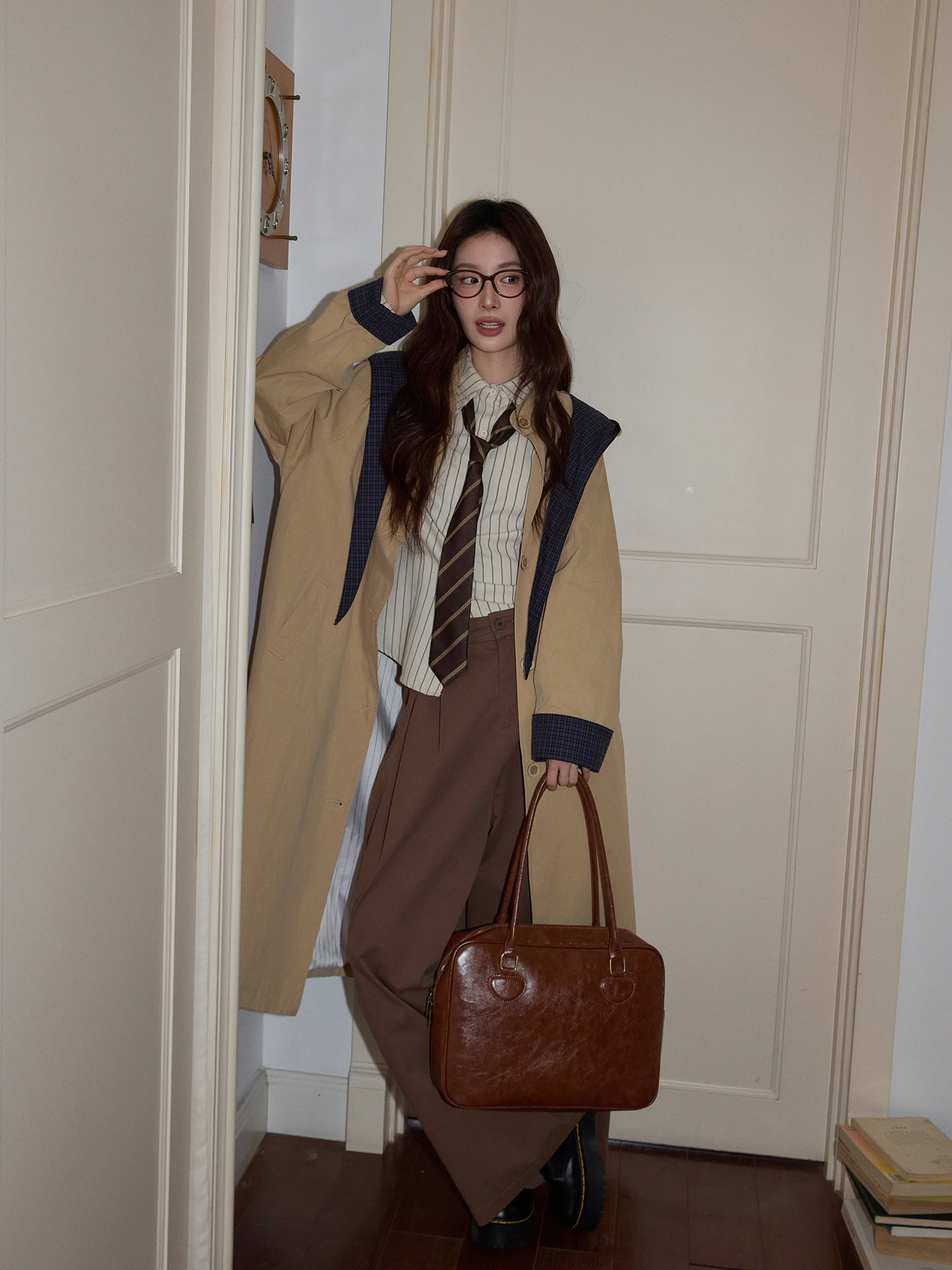 

i Color Long Sve Hooded Coat Women's Loose Fit Autumn Winter Outerwear Commute Sle Korean Version Cotton Nylon