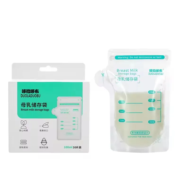 جديد 10 قطعة حقيبة تخزين حليب الثدي المتاح 100 مللي قدرة حقيبة تخزين الحليب المجمد BPA الحرة