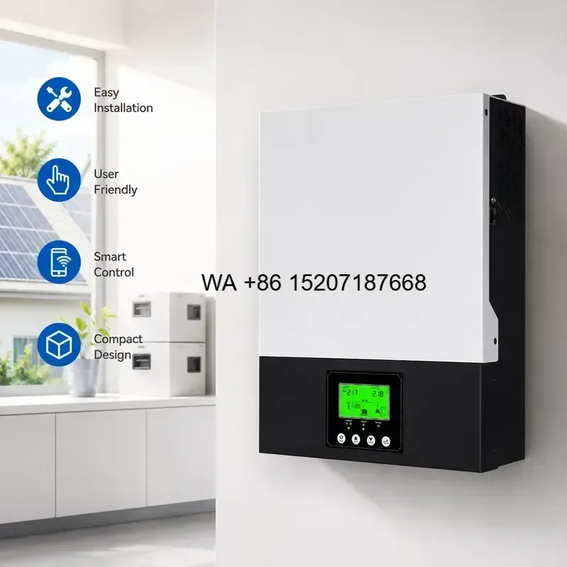 Wmwmnu for Wmwmnu 3kW Off Grid Solar Inverter Single Phase 24V Battery Built in MPPT Pure Sine Wave for Home Energy Storage