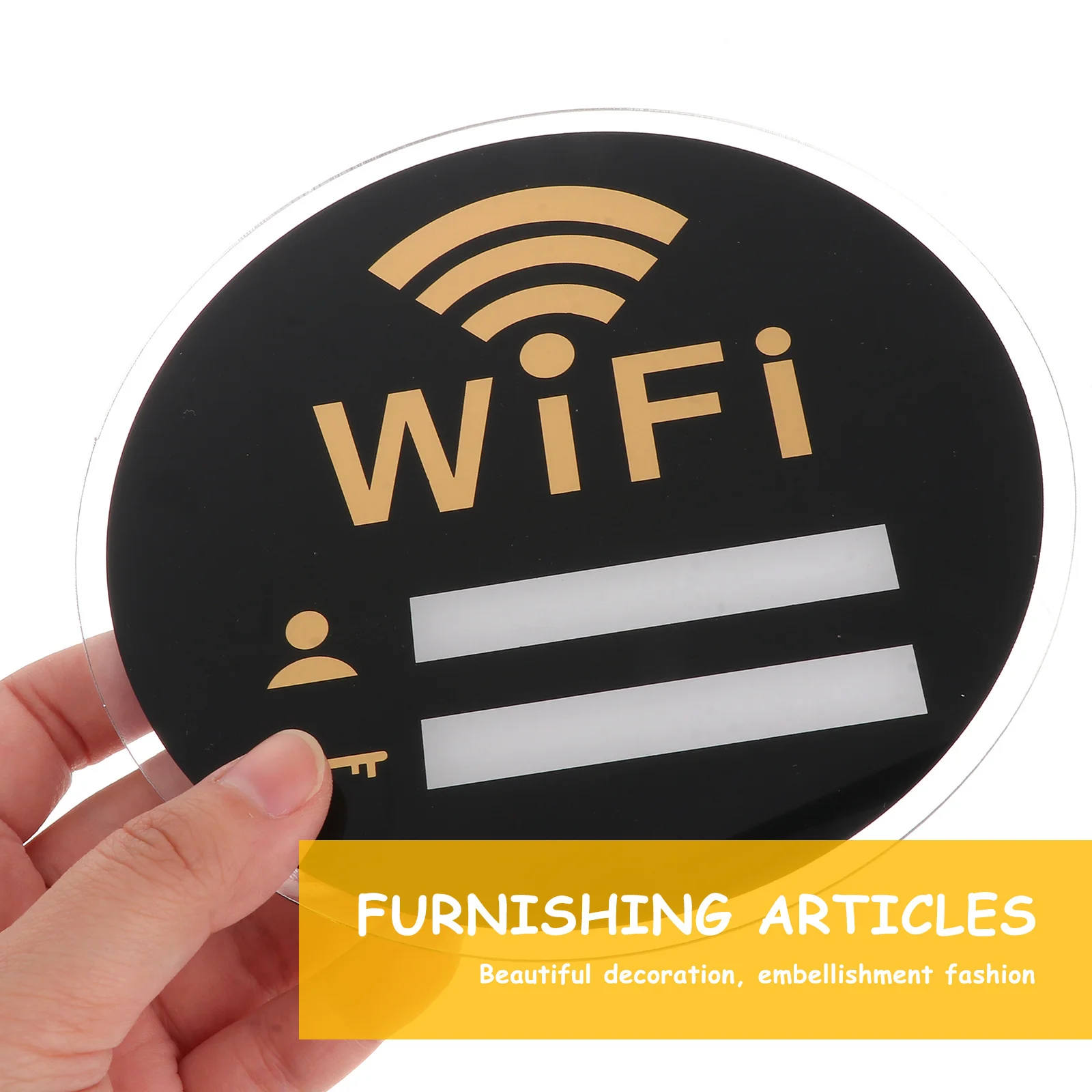 

Practical Acrylic WiFi Sign 20x20cm Wall Sticker Attracts Attention Increases Customer Hotel Acrylic Sign