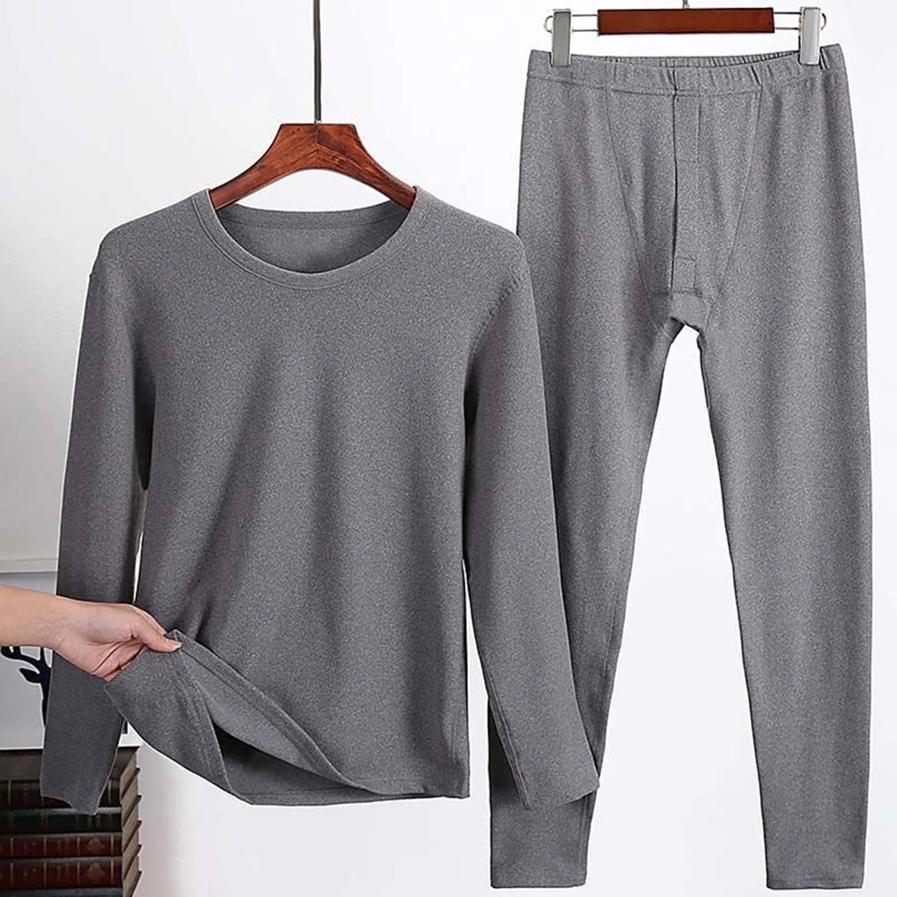Winter Warm Men Underwear Set Men Double-sided Fleece Thermal Underwear Sets  Base Layer Tops Bottom Sets
