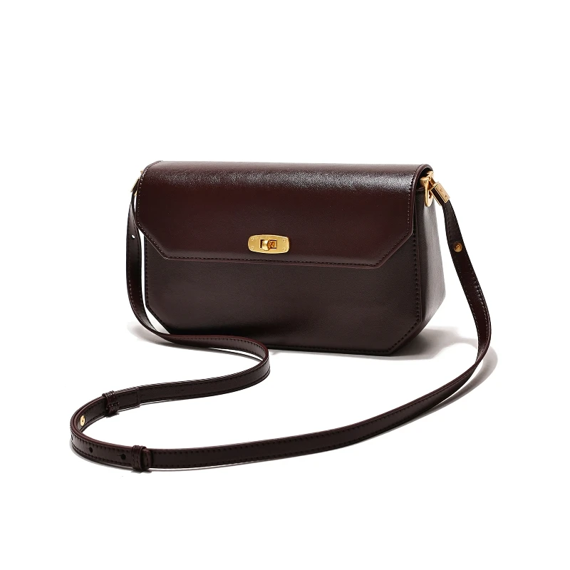 

2025 Autumn/winter Solid Color Pu Leather Small Square Bag Vintage Women's Versatile Commuter Single Shoulder Bag Faionable