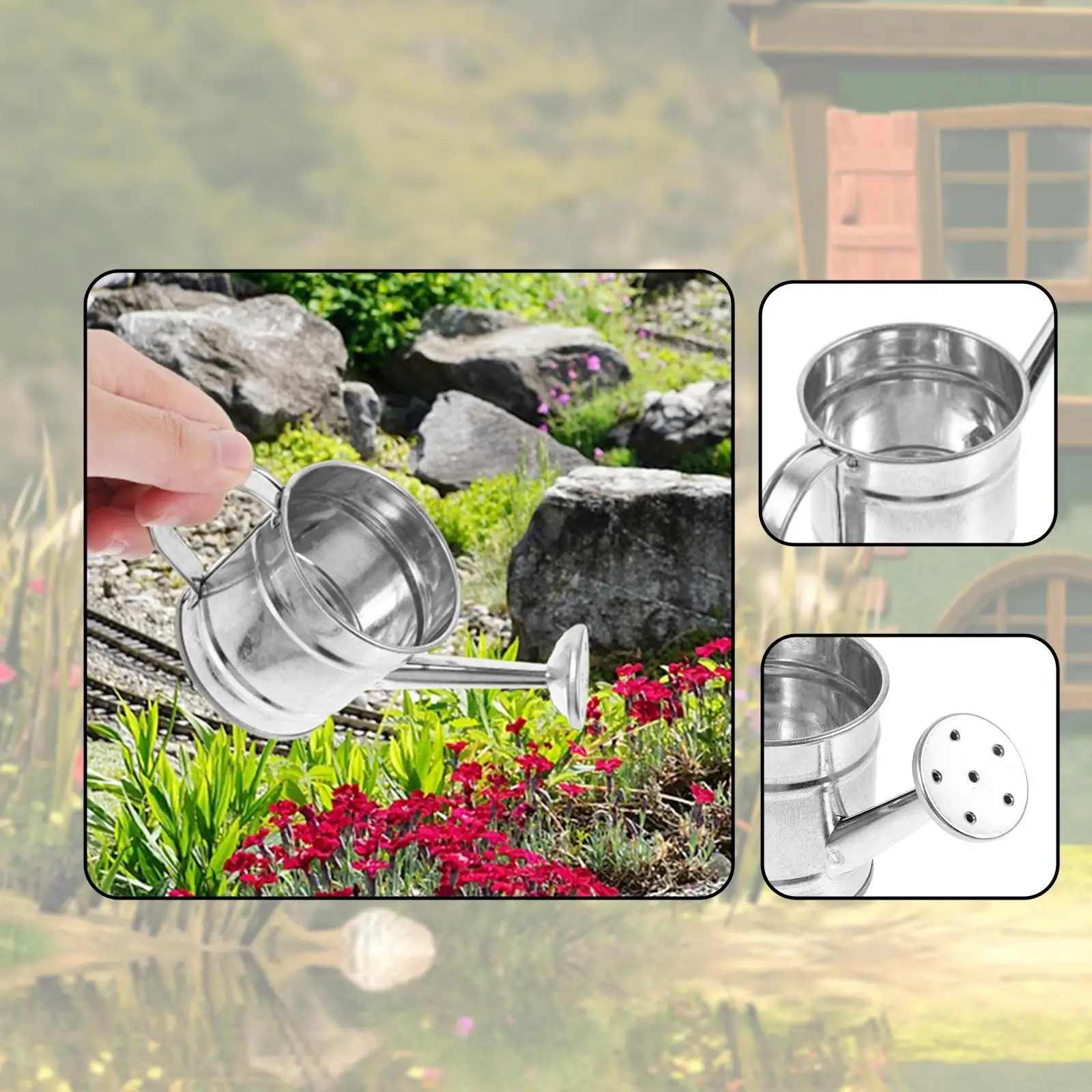 

5 шт. маленькие лейки, чайники, миниатюрный дом, садоводство, пасторальные лейки, ведра для подарка на день рождения, двор