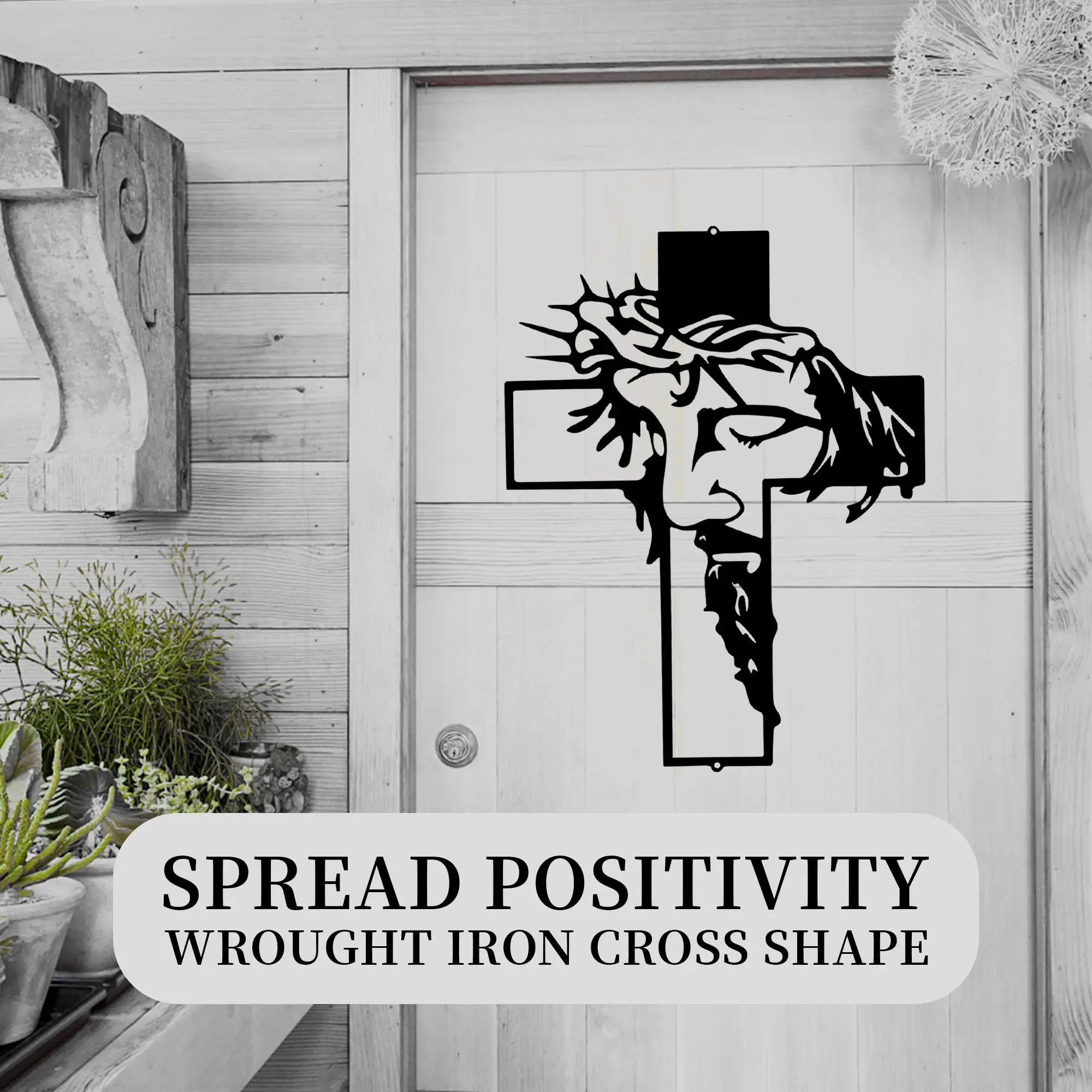 

Metal Cross Sign Home Art Decoration Easter Thanksgiving Wall Hanging DecorationOffice Living Room Wall Decoration Room Decor wa