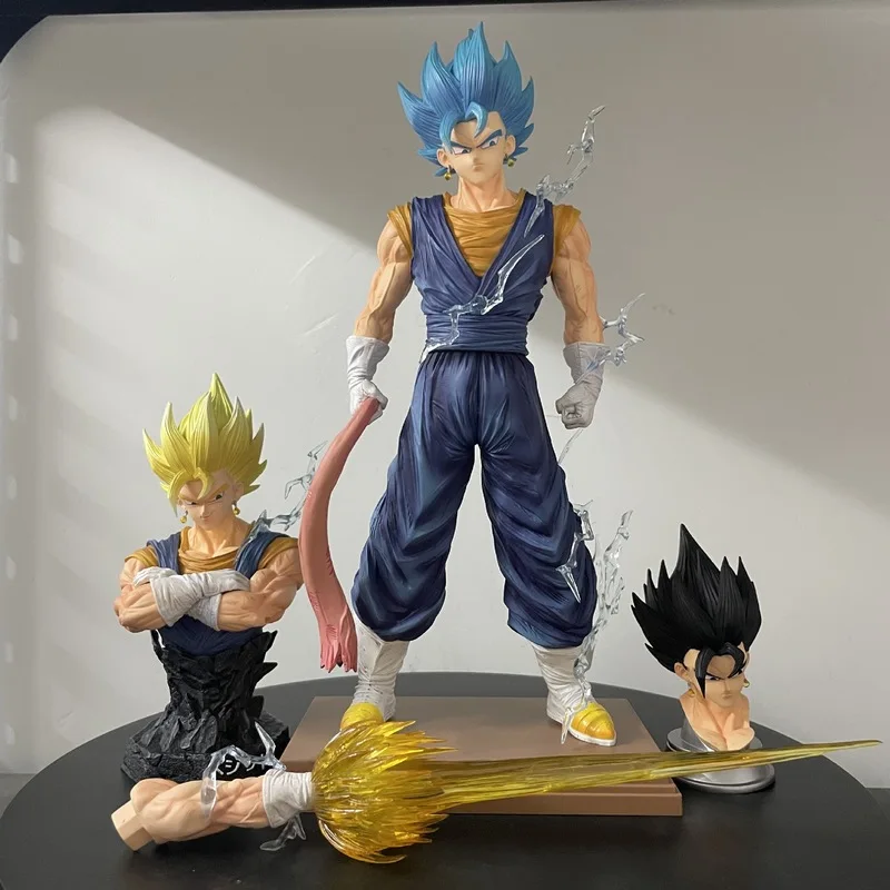 Аниме Dragon Ball Z LK Vegetto Фигурка Игрушки Vegeta Son Goku Figuras 32 см Статуя GK DBZ Super Saiyan Модель Украшения Подарок