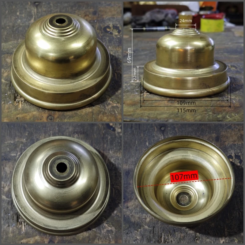 Solid Brass Table Lamp Base with Fixed Copper Accents – Unpolished DIY Lighting Foundation for Universal Decor Pairing
