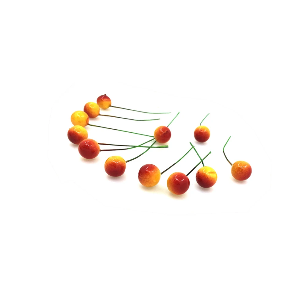 

48pcs Ornament for Christmas Tree Simulation Berries Decor Home Fake Cherries For Decoration Kitchen Party Fake Berries Display