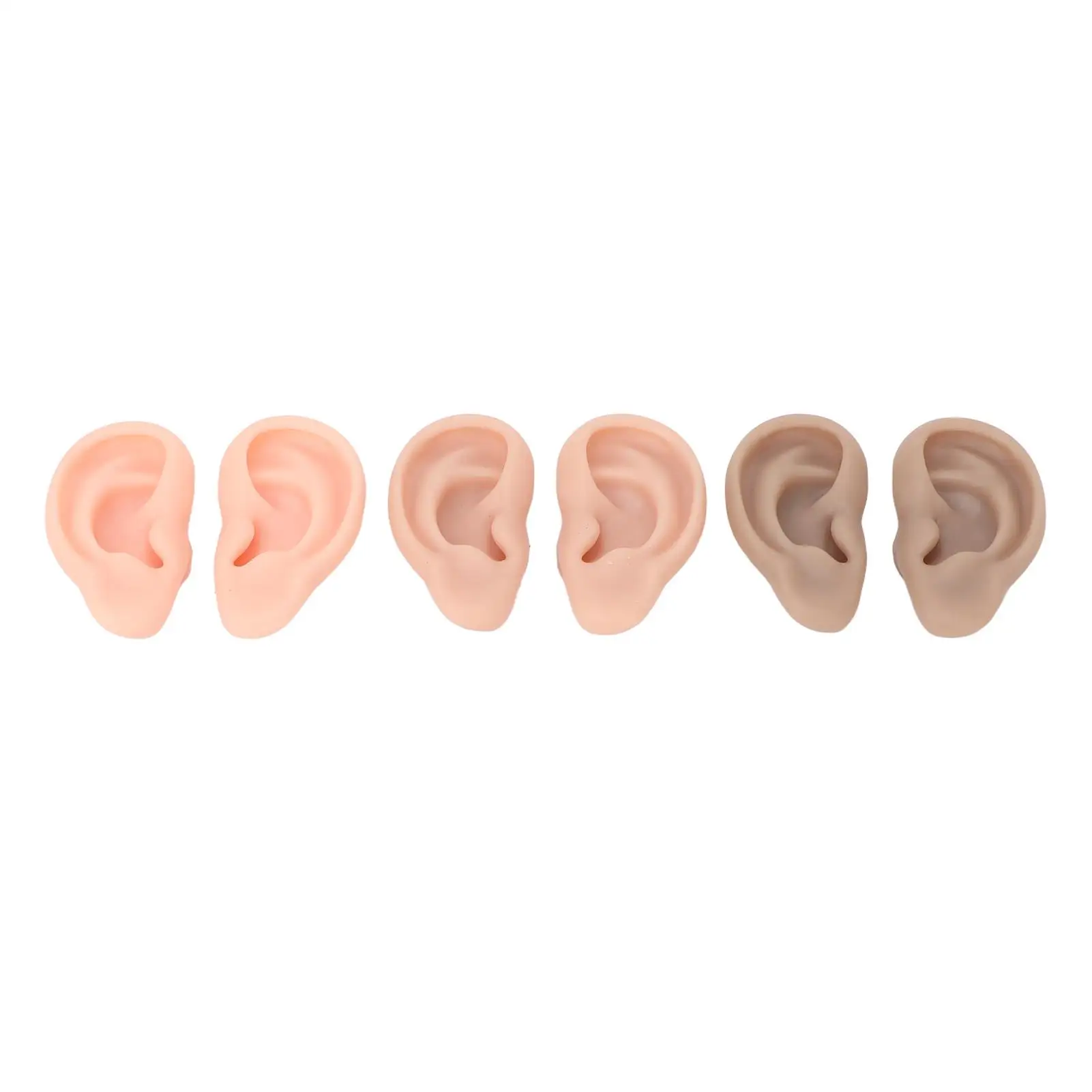 

Artificial Ear Model 3 Pairs 3 Colors Realistic Mannequin Ears for salon Training Display