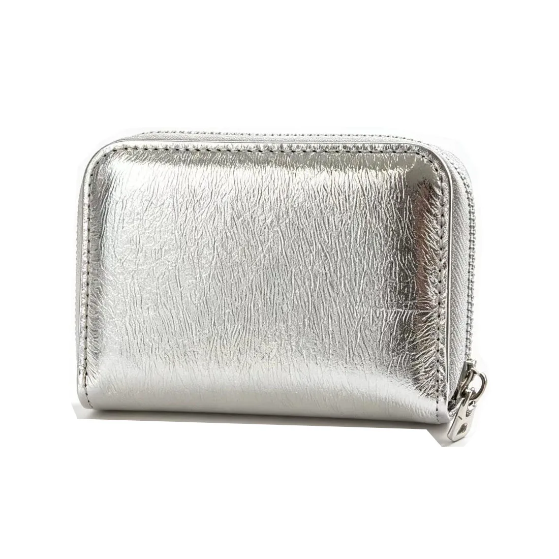 Ladies Card Holder Wallet Silver Genuine Leather Coin Purse Mini Short Real Leather Purses Women 2026 New