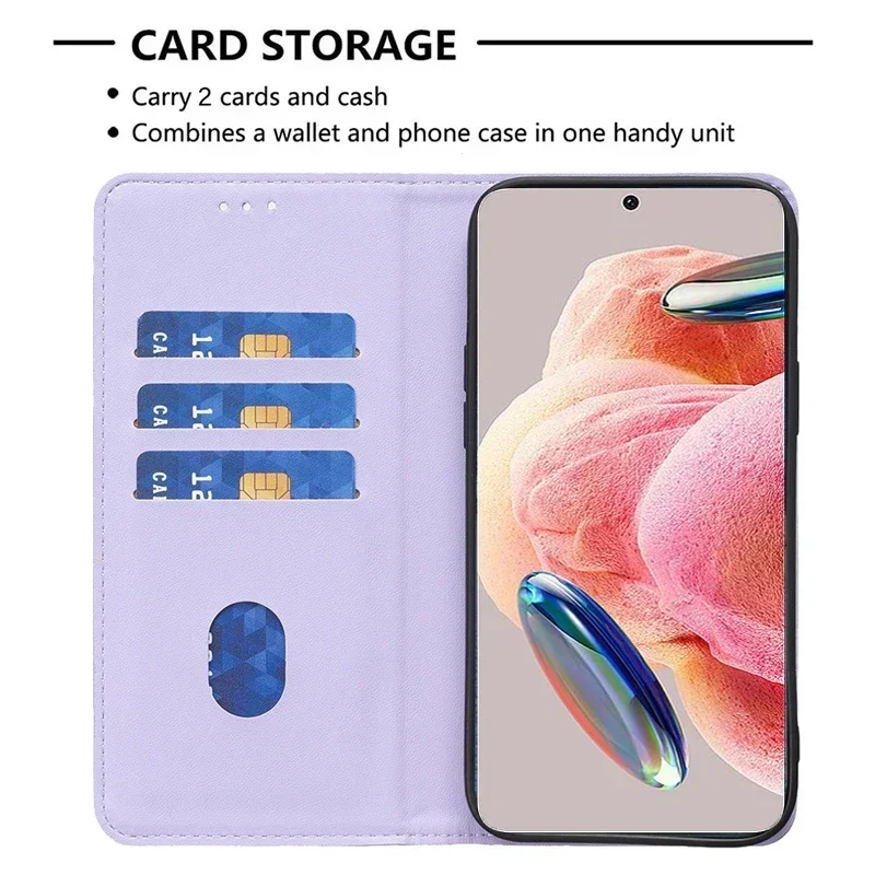 Wallet Skin Friendly Magnetic Flip Leather Case For Xiaomi Redmi Note 13 12S 12 Pro 11S 10 Pro 9 13C 12 12C 10C 9A 9C 13T 11T