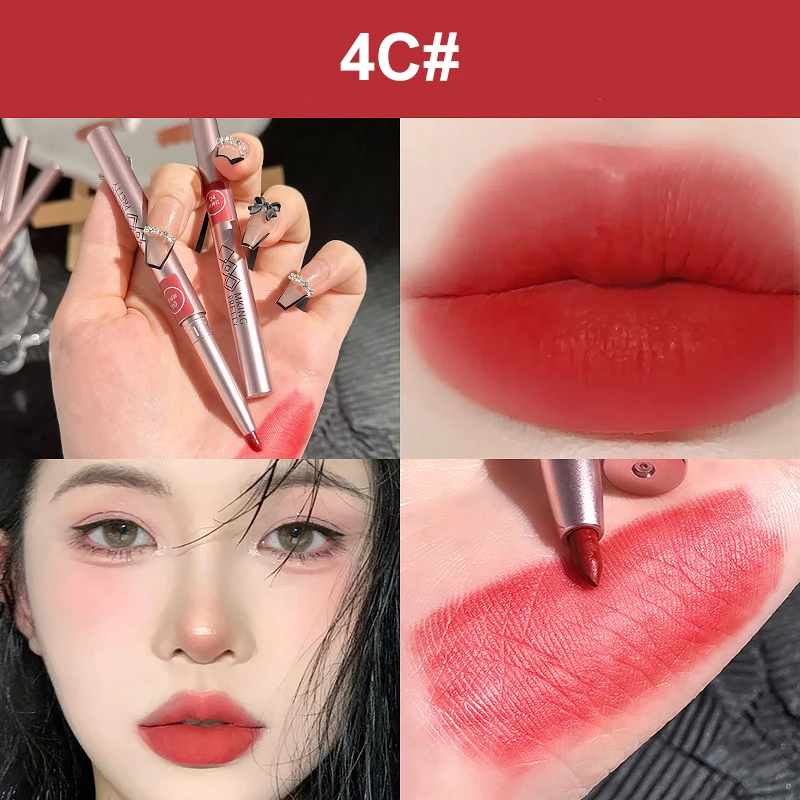 6 Colors Rotating Lip Liner Lipstick Pen Waterproof Long-lasting Matte Lip Contouring Lip Liner Pencil Female Makeup Cosmetics