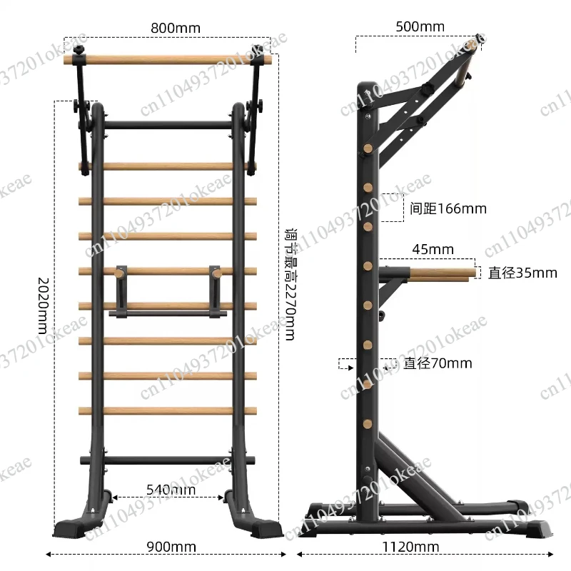 Home Fitness Equipment Rib Frame Horizontal Bar Material Pull-up Rehabilitation Dance Leg Stretches Indoor Exercise Equipment