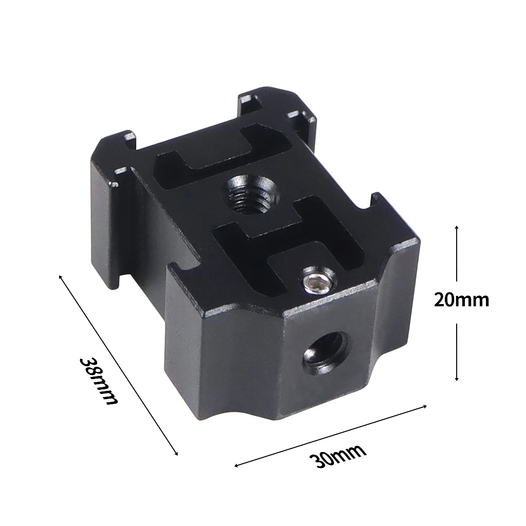 Kamera Blitzschuh Mount Adapter Aluminium Triple Cold Shoe Halterung Stativ Kugelkopf Monitor für DJI Mic 2 Studio Video Licht Stehen – Detail 3