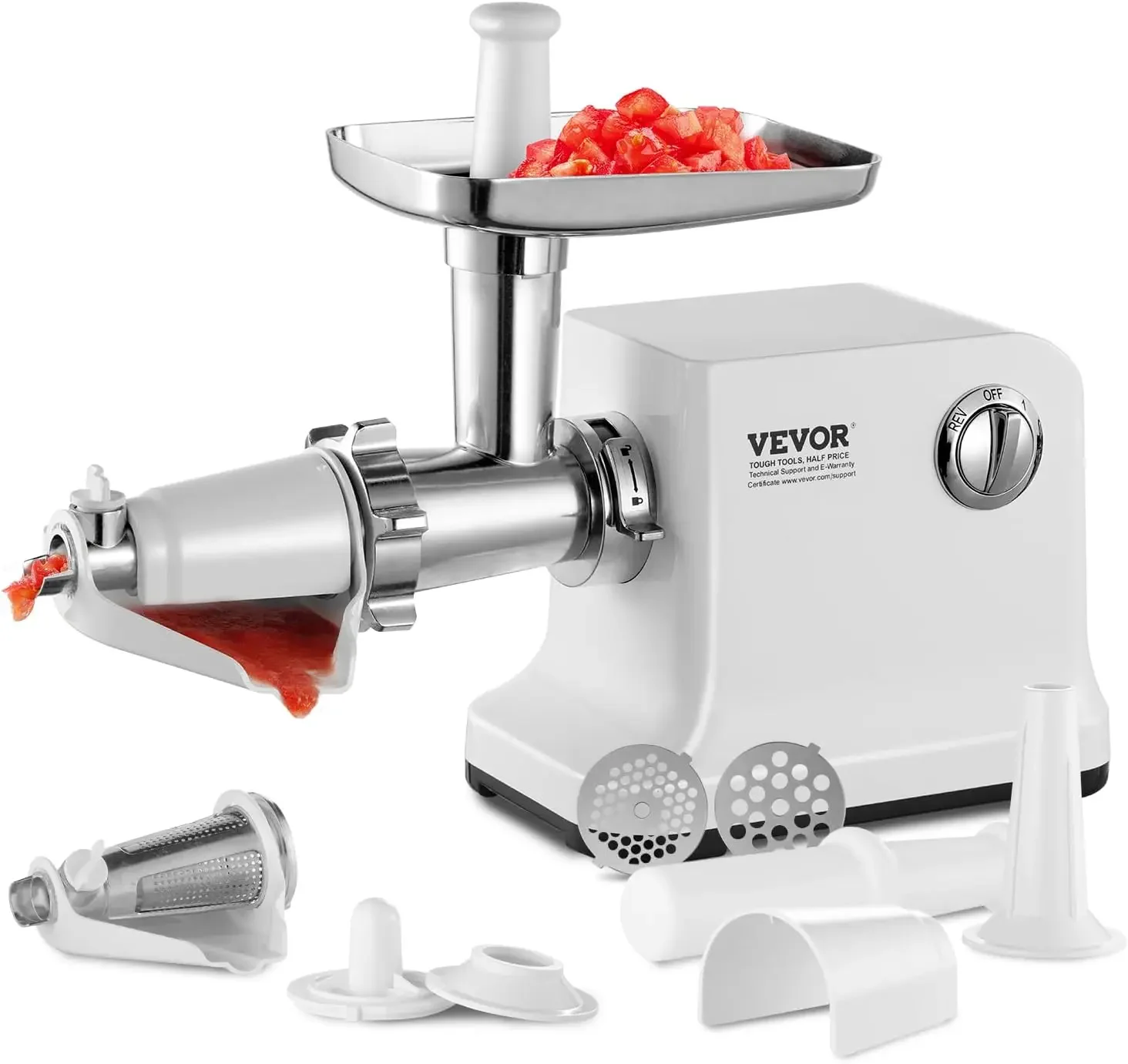 

Electric Tomato Strainer, 700W Tomato Sauce Maker Machine, 5.5 LBS/Min Food Strainer and Sauce Maker with Reverse Function