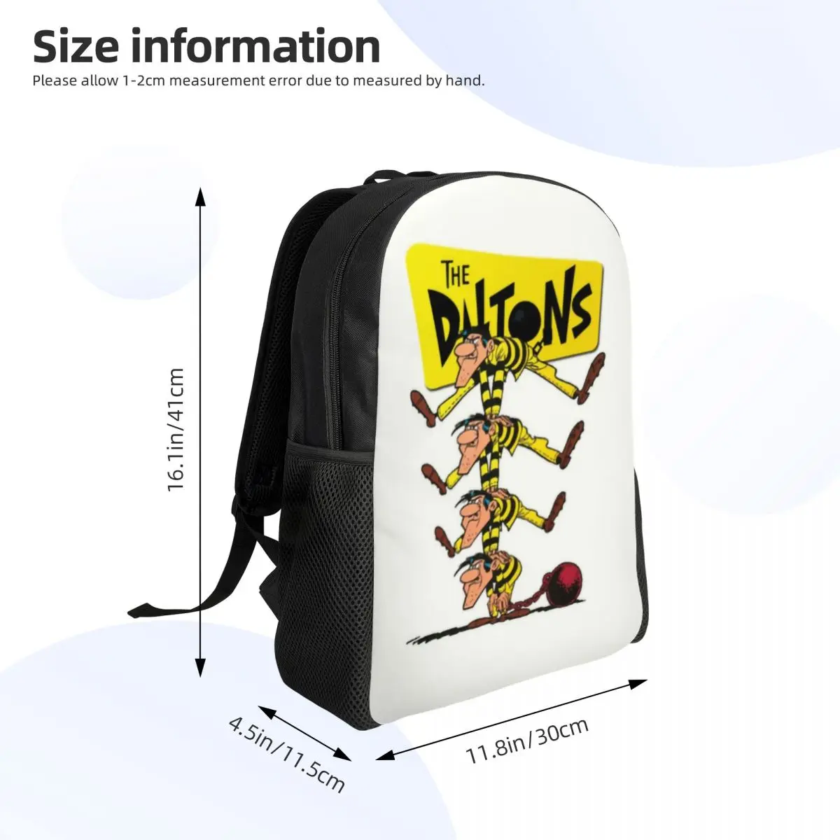 Lucky Luke Backpack for Women Men College School Student Bookbag Fits 15 Inch Laptop Dalton Brothers Comics Cartoon Bags