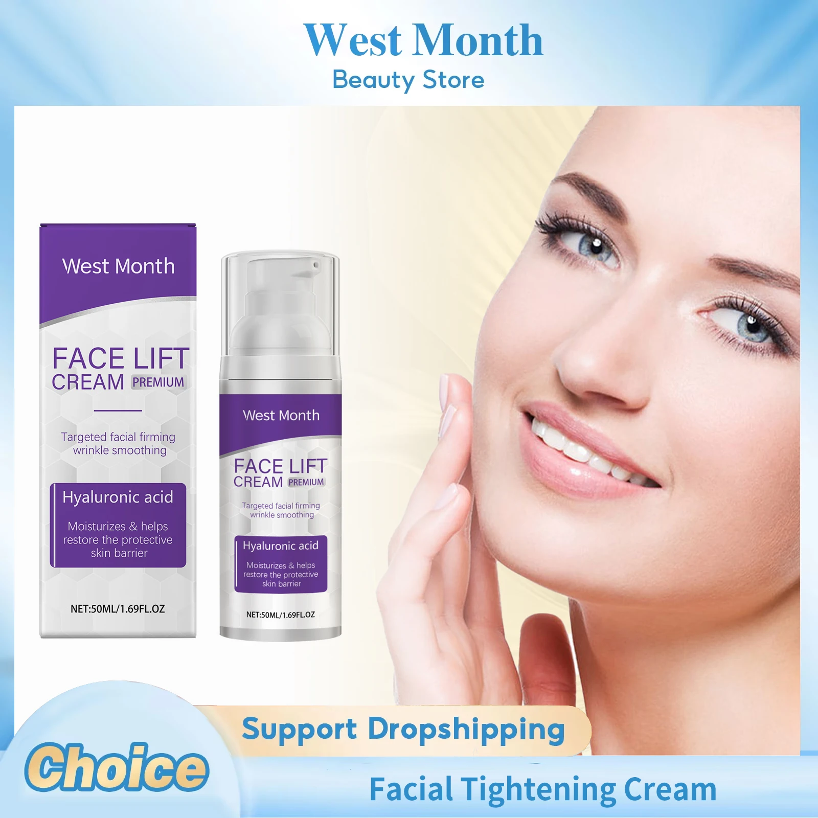 Lifting Face Cream Fade Fine Lines Hydrating Repair Barrier Anti Drying Lightening Refined Pores Smooth Rejuvenating Face Cream