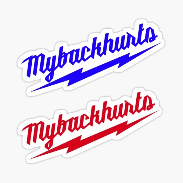 My Back Hurts Pack Funny Electricians  5PCS Stickers for Water Bottles Window Decor  Luggage Background Living Room Home Funny