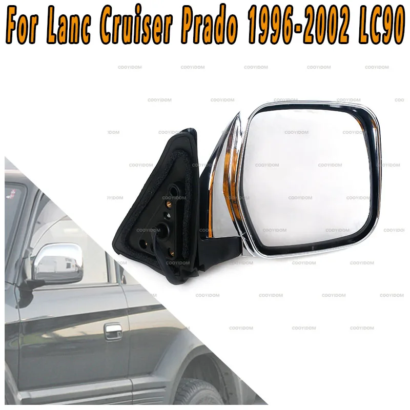 

For Toyota Land Cruiser Prado LC90 1996-2002 RZJ95 VZJ95 5-PINS With Heated Chroming Exterior Door Rearview Side Mirror Assy