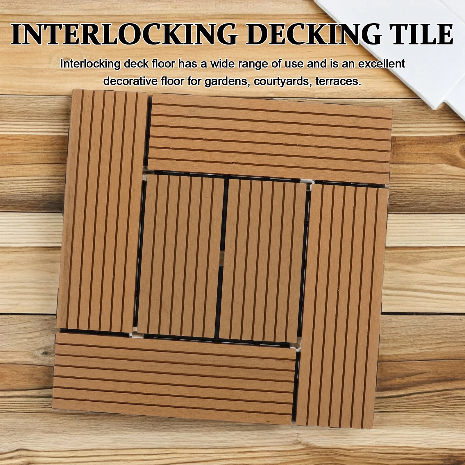 

Plastic Wood Floor Tiles Patio Deck Balcony Outdoor Decking Interlocking Ceramic
