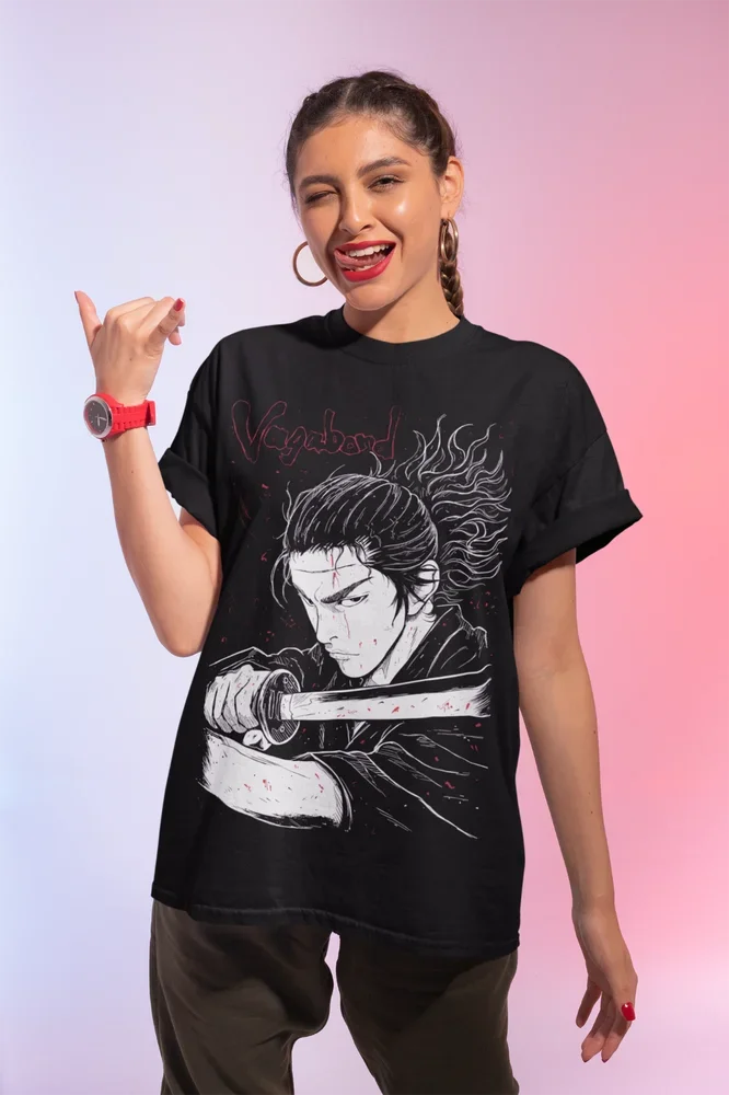 T-Shirt Musashi Miyamoto Vagabond Matahachi Honiden Anime Manga Shirt Soft Tee