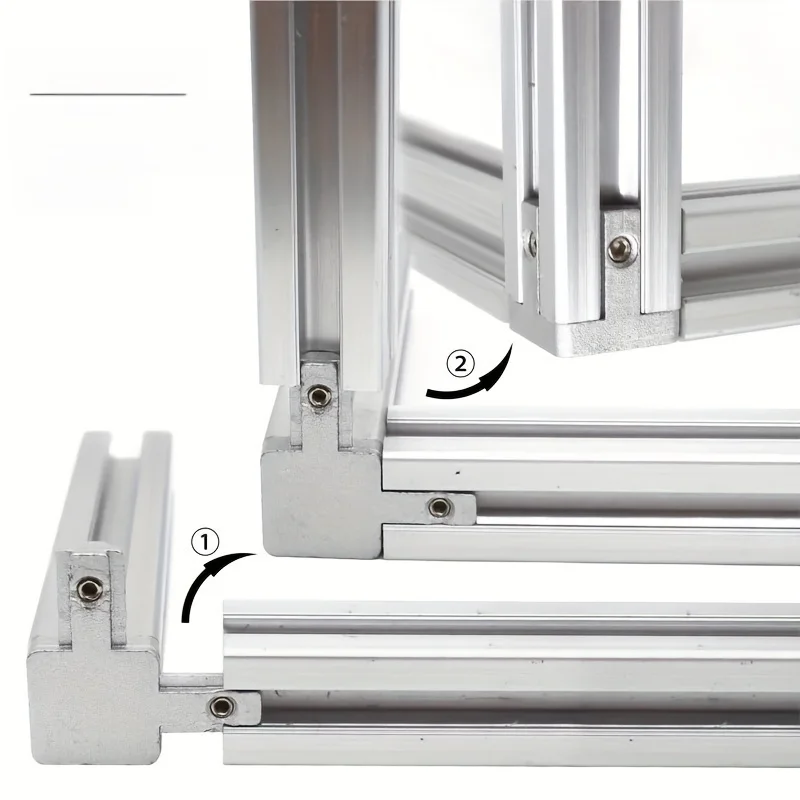 8Pcs 3-Way Endtt For European Standard Aluminum Extrusion Profile 2020 3030 1515 Series Slot With Screws