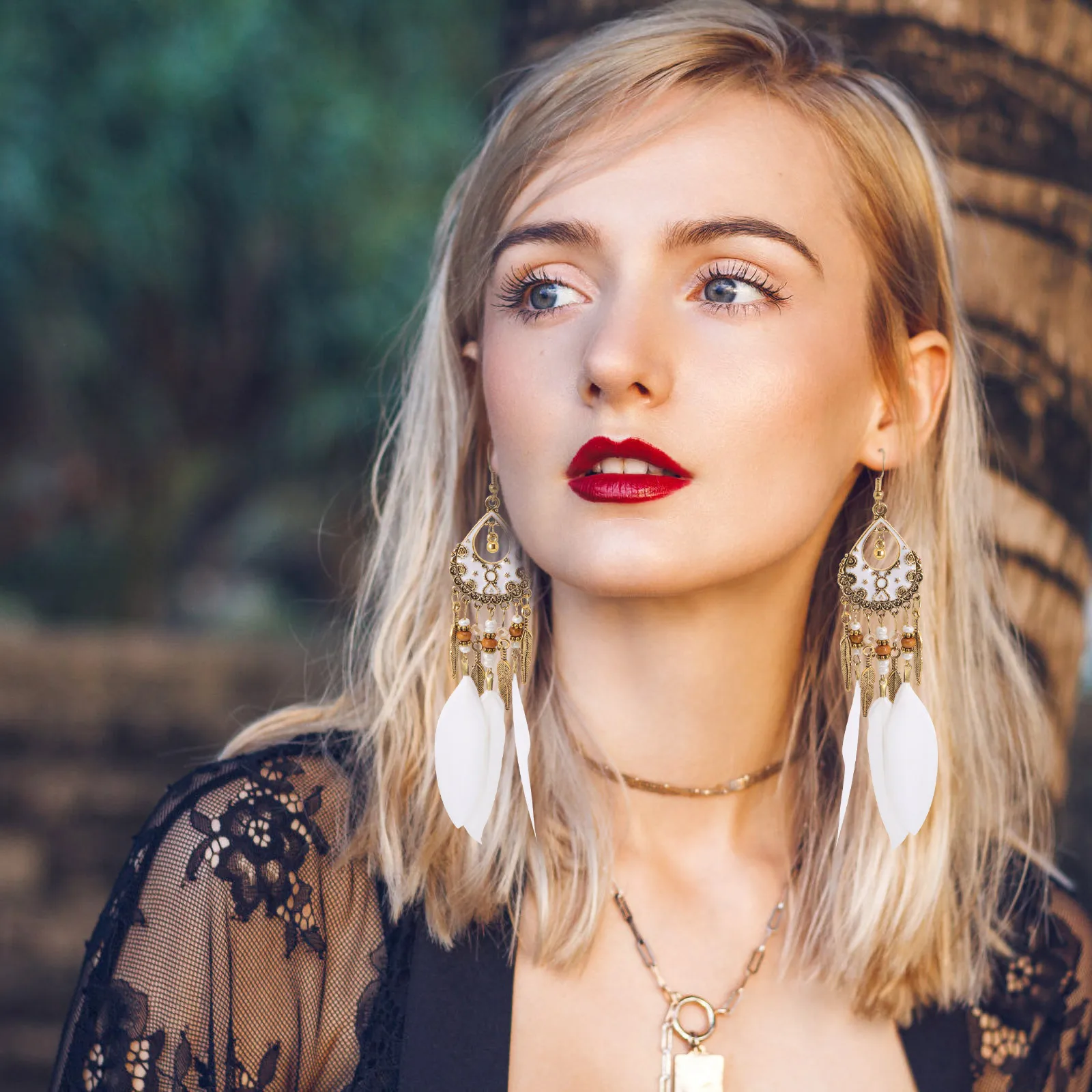 

4Pairs Bohemian Earrings Women's Dangle Earrings Stylish Drop Jewelry Fashionable Everyday Wear Special Occasion Gift