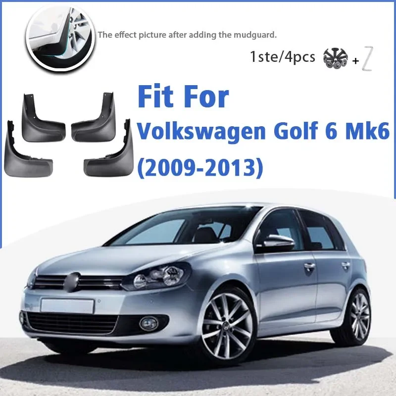 

For Volkswagen VW Golf 6 Mk6 2009-2013 Mud Flap Guards Splash Mudguard Fender Mudflaps Car Accessories Front Rear 4pcs