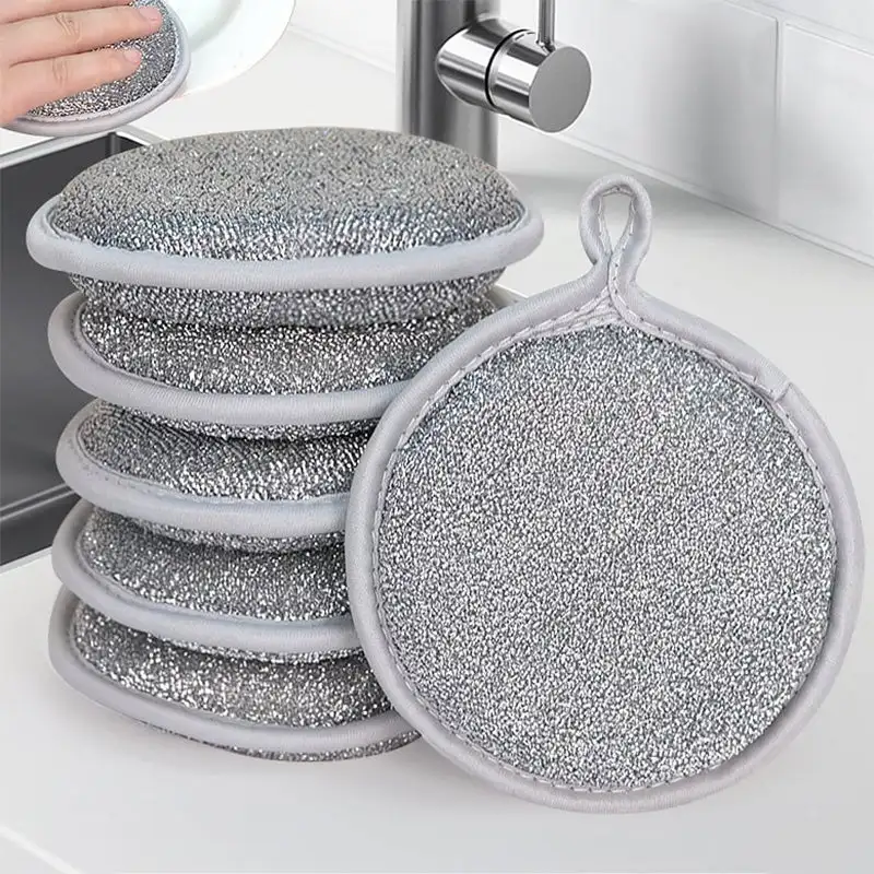 

3/5Pcs Double Side Dishwashing Sponge Dish Washing Brush Pan Pot Dish Wash Sponges Household Cleaning Kitchen Tools