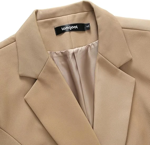 طقم بدلة نسائية مخصص من Tesco مكون من قطعتين سترة مكشكشة مع بنطلون طقم بدلة نسائية غير رسمية للأعمال بأكمام طويلة #6