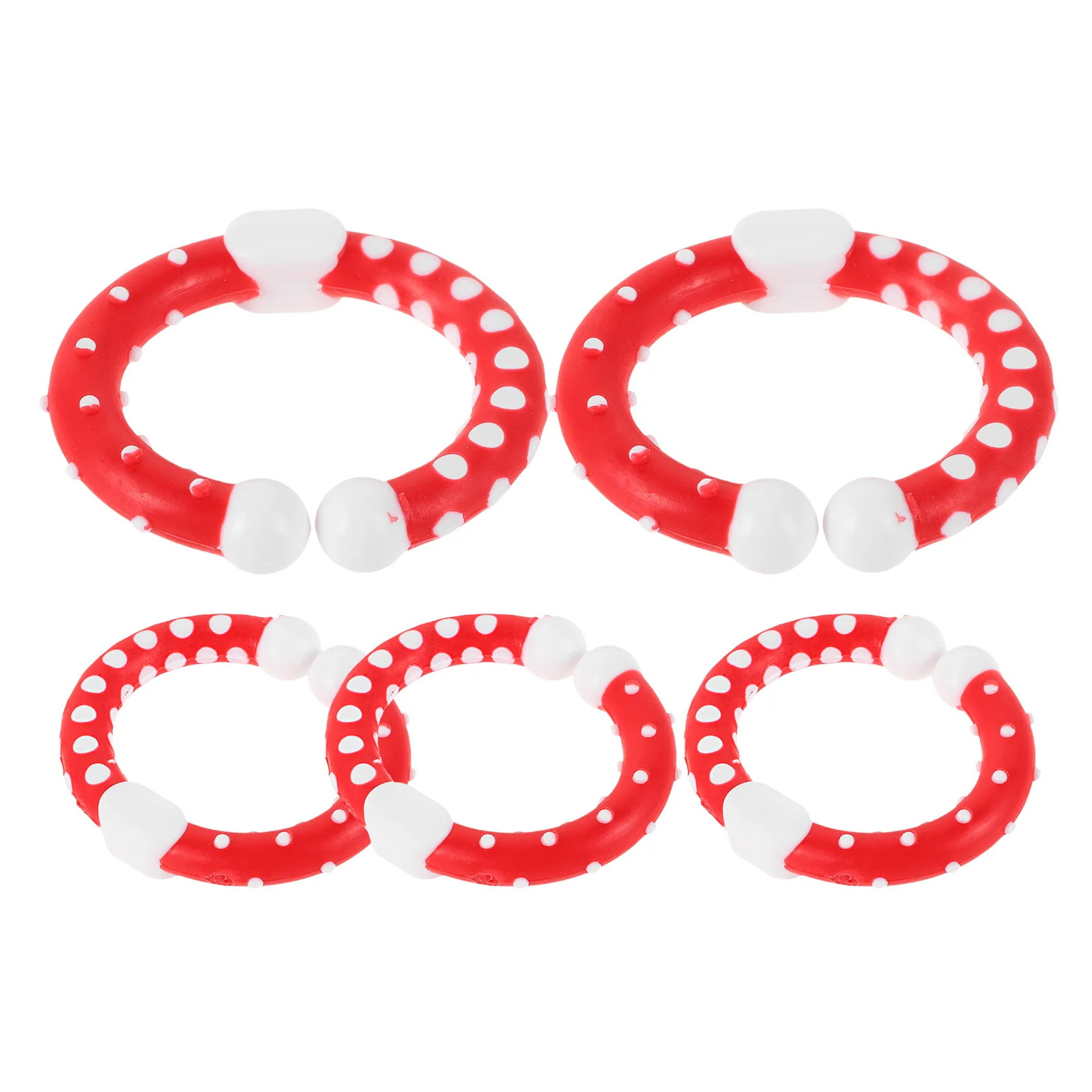 

5Pcs Silicone Baby Soft Flexible Round Wearable Infant Molar Soother Teething Bracelet Pain Relief