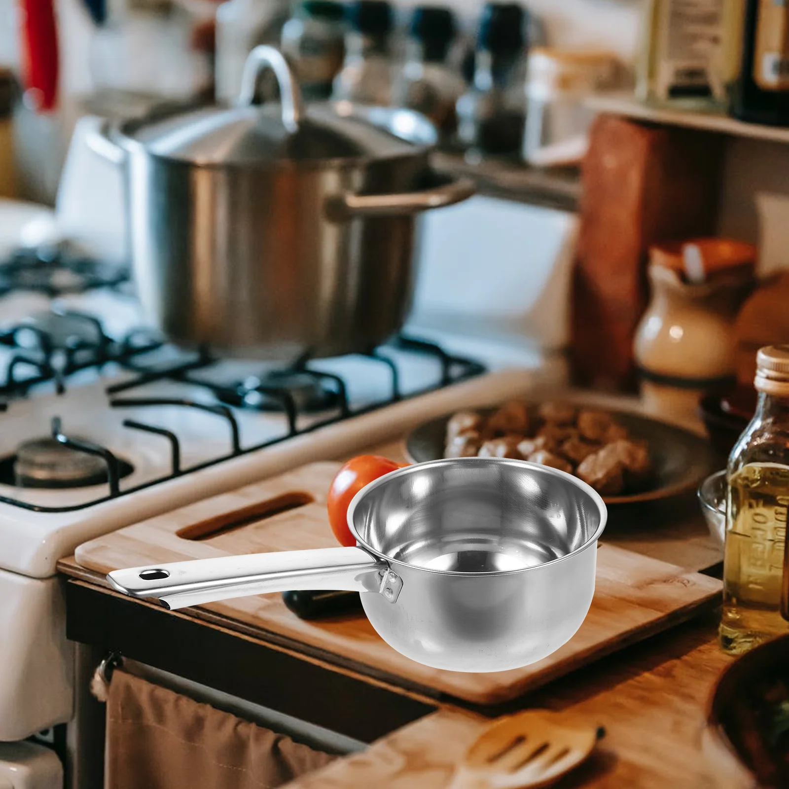 Colher de aço inoxidável colheres de sopa concha pote de macarrão alça longa colher de água de cozinha comida bebê