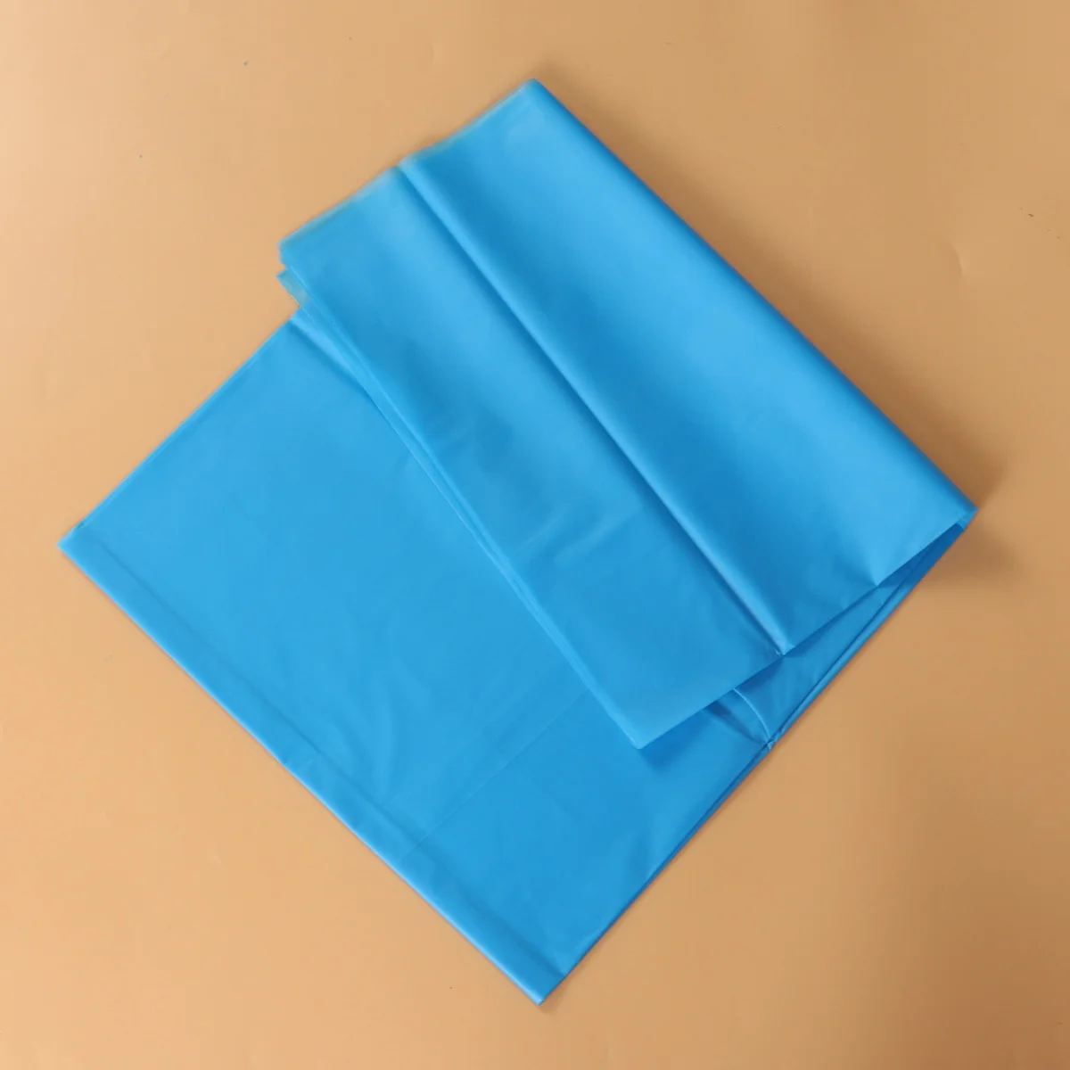 Eco-Friendly Tablecloth Pure Color Disposable Waterproof Plastic Protector Cover for Picnic Banquet Event Party 137x183cm (Blue)