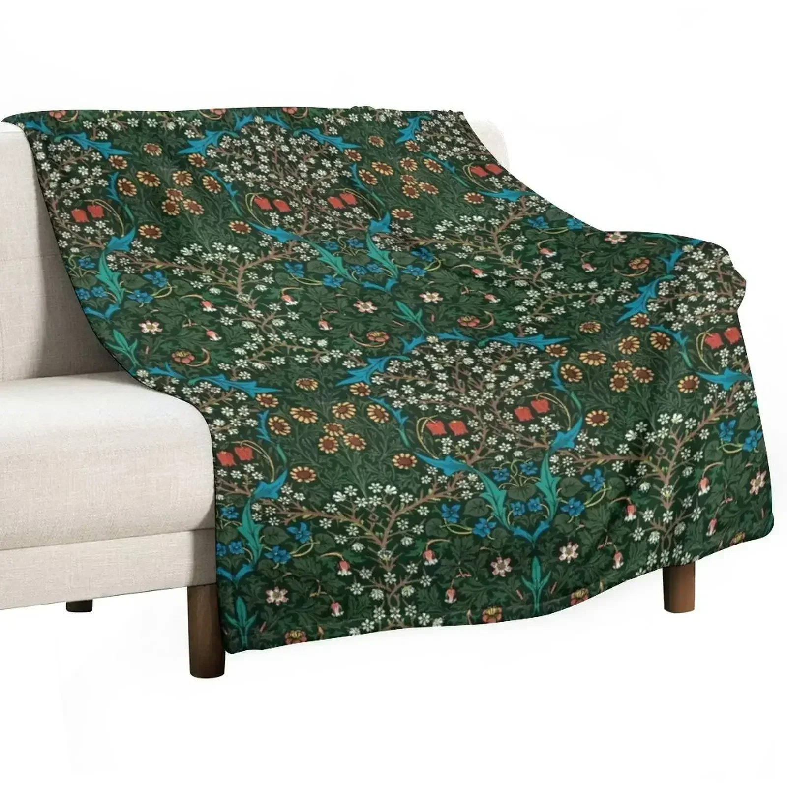 Blackthorn by William Morris, 1892 Throw Blanket Thins Luxury Brand Quilt Plush Hairy Travel Blankets