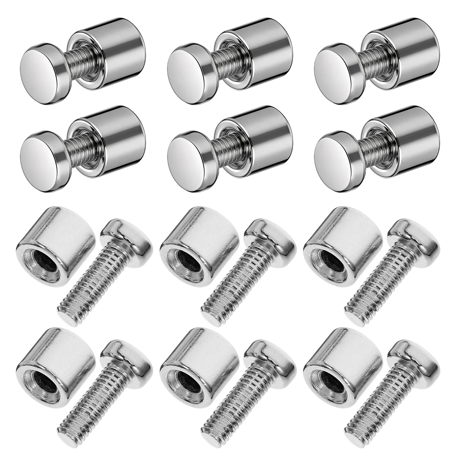 

20 Sets Metal Standoff Screw For Picture Frames Wall Sign Mounting Hardware Glass Advertising Sign Fasteners Standoff Pins