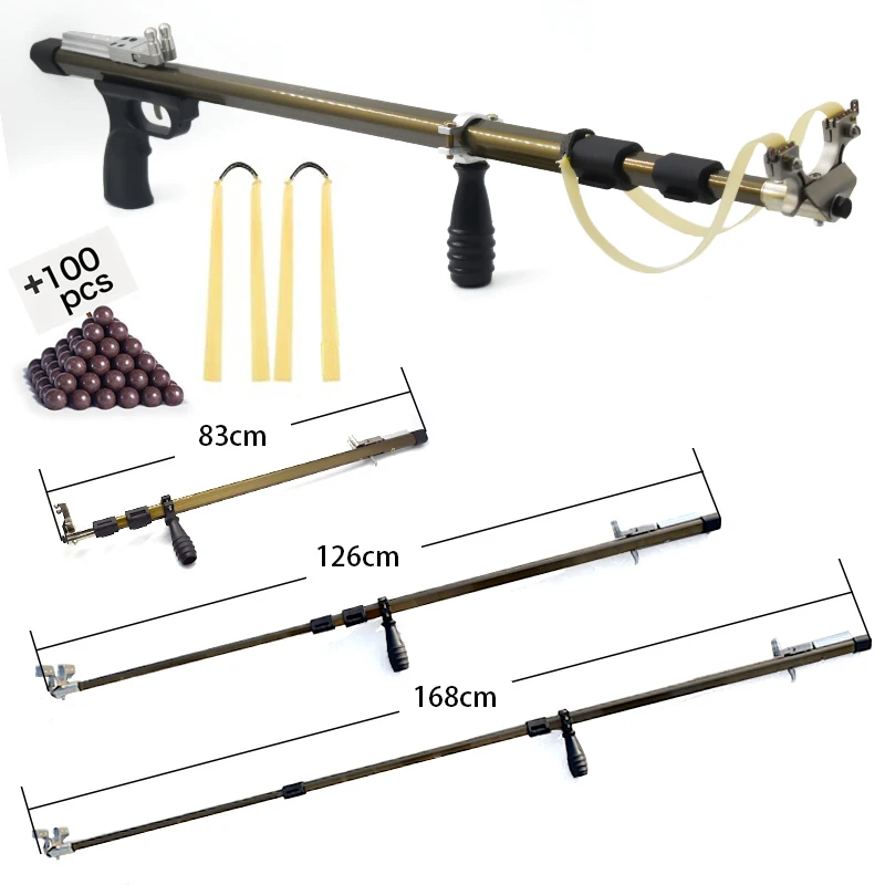 

Shipped from USA | Outdoor Hunting Telescopic Slingshot – Large Metal Long Rod Slingshot, Adult Shooting Slingshot Set