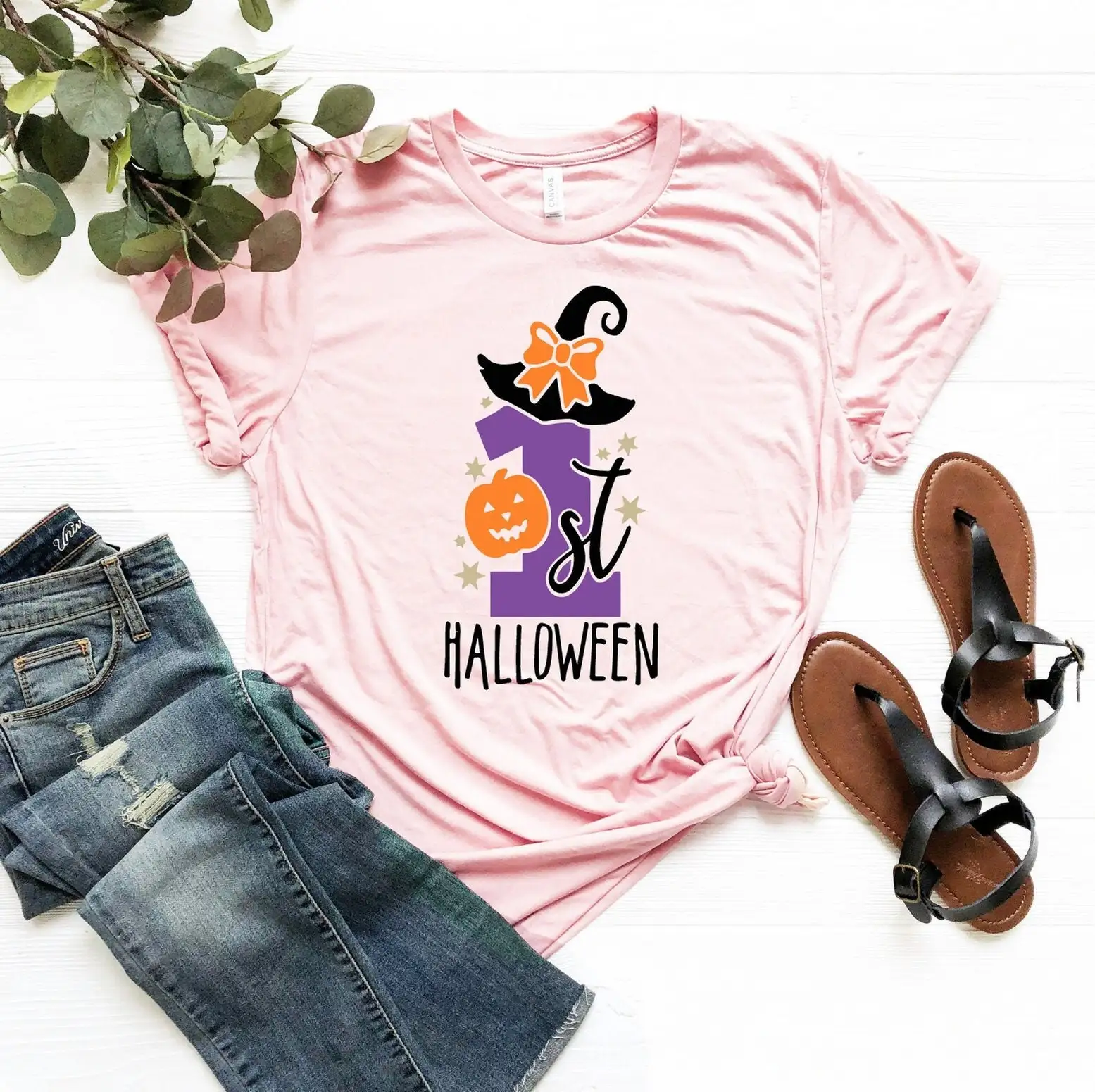 First Halloween T Shirt Boy Girl For Kids Pumpkin Season Spooky