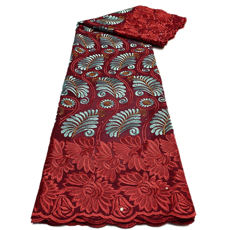 최신 프랑스 고품질 면 레이스 원단 다마스크 기퓌르 면 스위스 보일 레이스 파티 웨딩 드레스 여성용 5야드