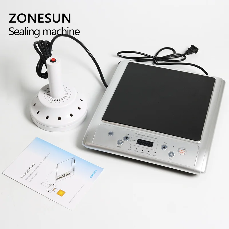 Zonesun GLF-500Lマイクロコンピューターハンドヘルド電磁誘導アルミホイルヒートシール機連続誘導シーラー