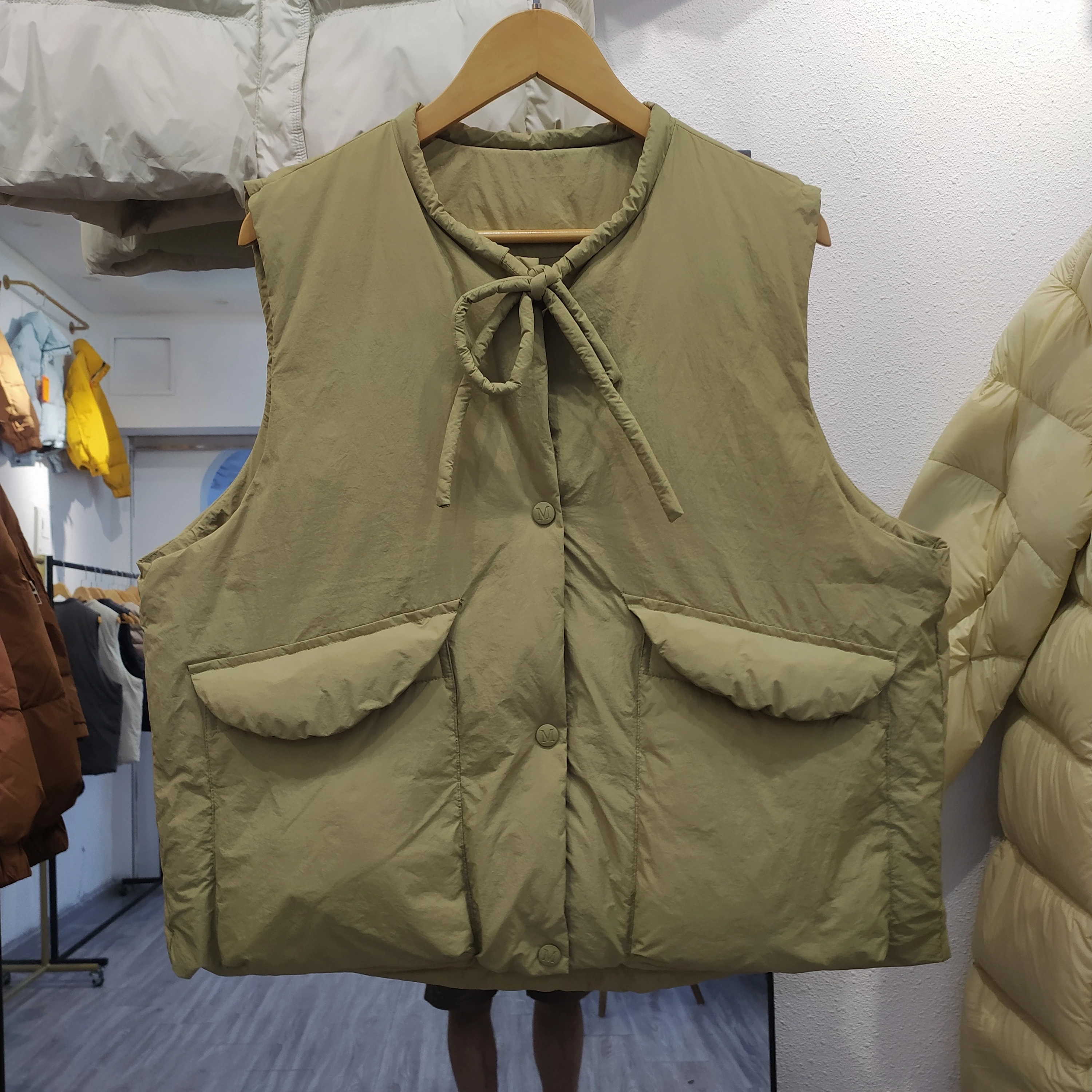 

Женское пуховое пальто больших размеров с круглым вырезом Ne Fat MM, большое пальто из полиэстера, теплый индекс, средняя застежка на одной пуговице