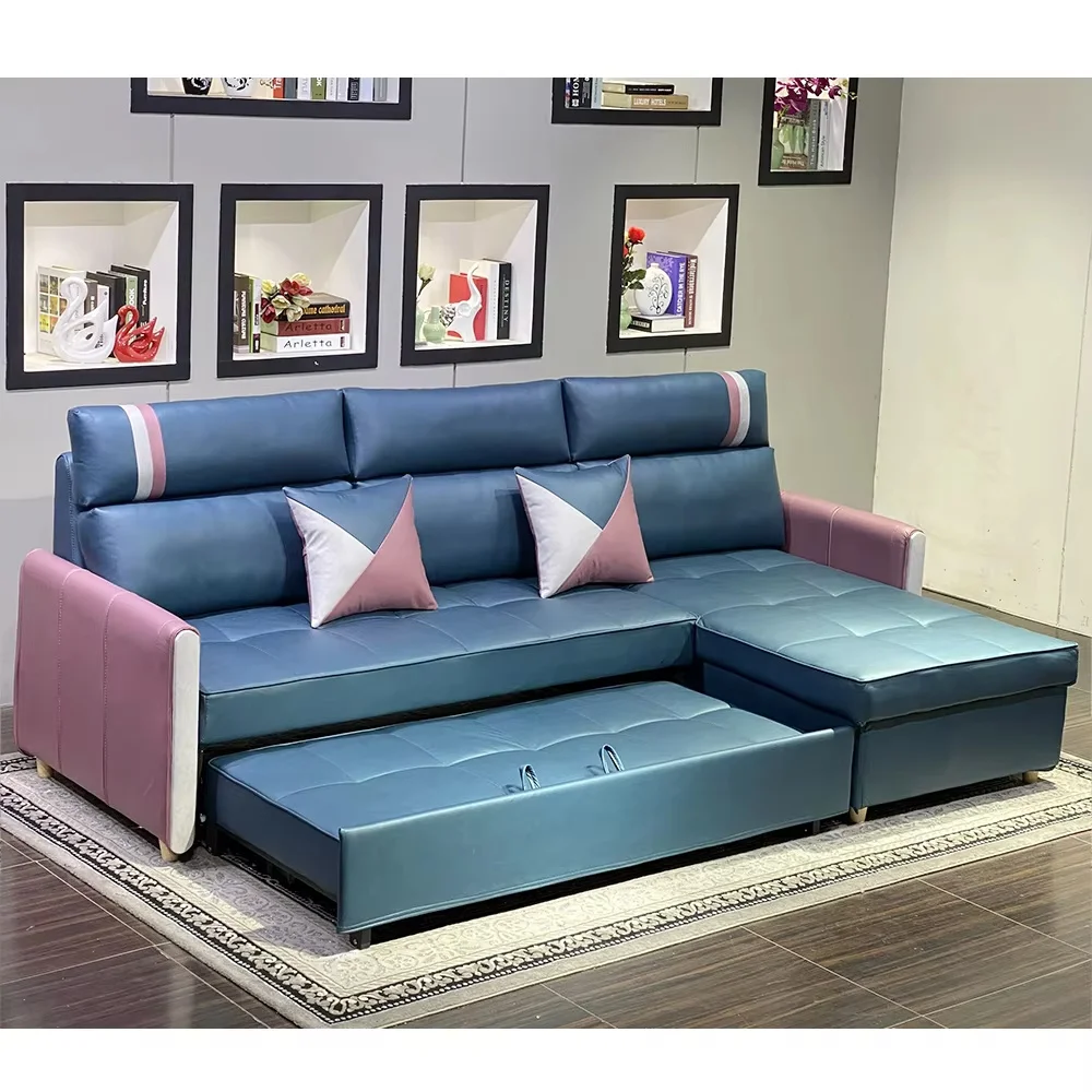 German European cheap living room fabric sleeper chair 1 2 3 seats leather sofa bed