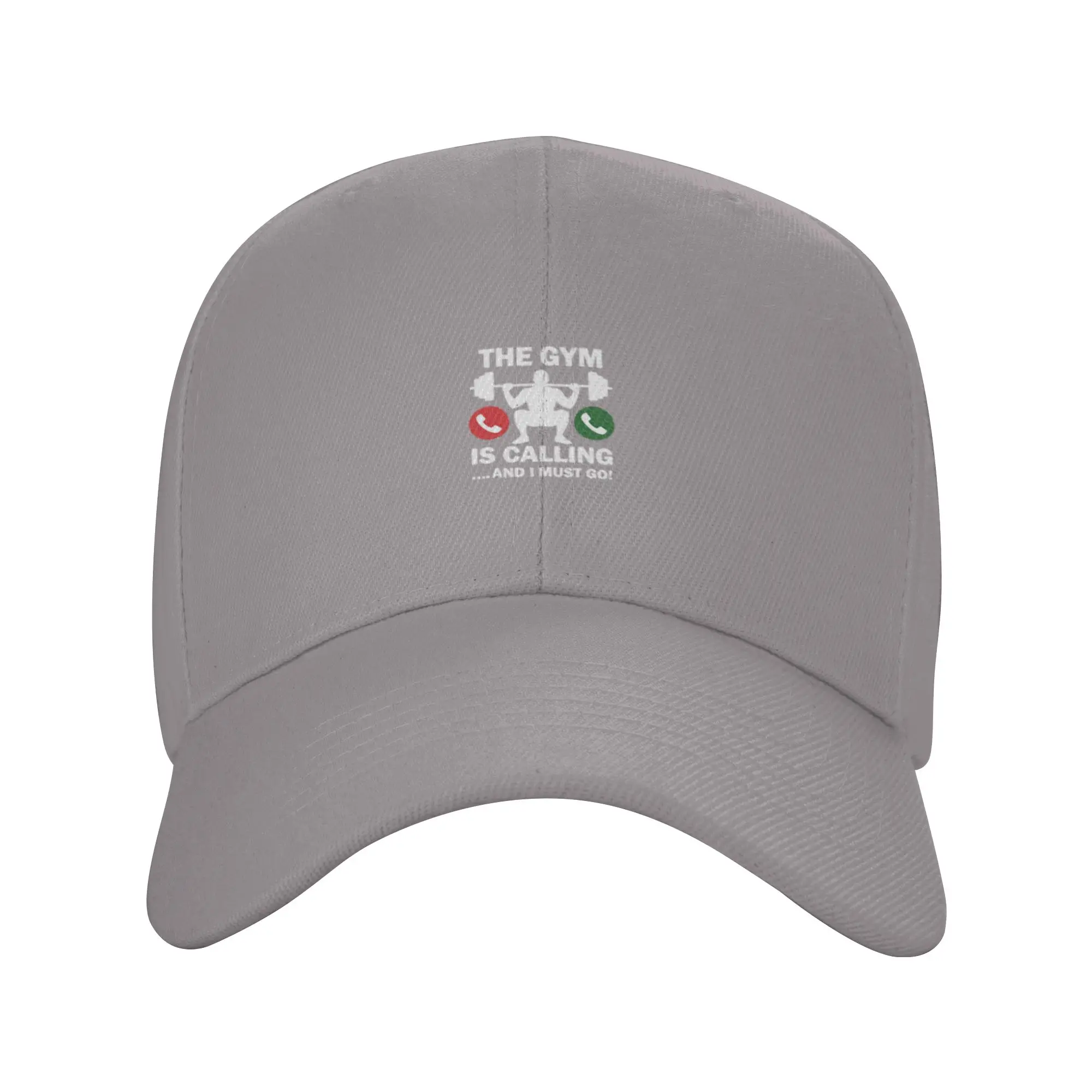 Gym Is Calling Workout Fitness Bodybuilding Weight Lifting Trendy Baseball Cap Tailgate Party Breathable Sports Cap