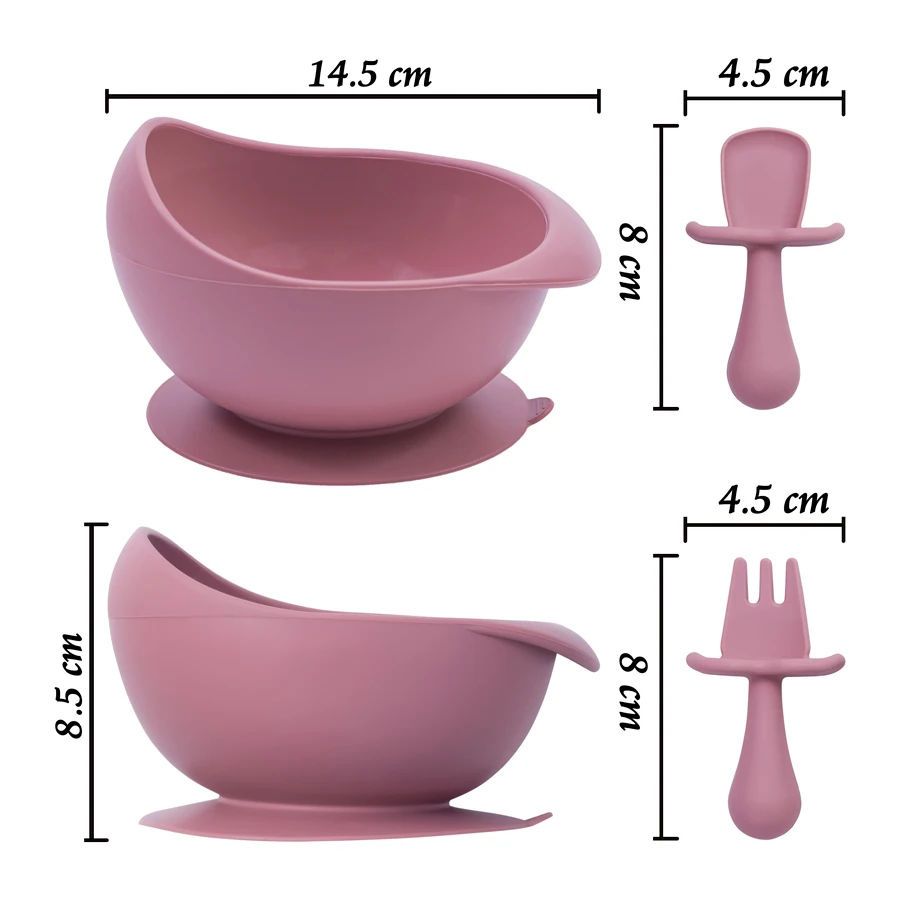 New 3Pcs Children\'s Tableware For Babies Feeding Baby Dishes Plates For Food BPA Free Spoon and Fork Newborn Accessories